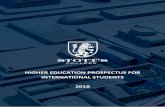 HIGHER EDUCATION PROSPECTUS FOR ......6 Stott’s ollege Higher Education Prospectus for International Student 2018 Version Approval: v1, 20171221 Deferment, Suspension and Cancellation
