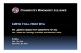 SUMO FALL MEETING - Community Oncology Alliancecommunityoncology.org/pdfs/Ted_Okon_SUMO_9-28-13.pdf · 9/28/2013  · SUMO FALL MEETING The Legislative Update: From Capitol Hill to
