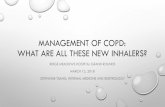 Management of COPD: What are all these new inhalers? · DPI, dry powder inhaler; SMI, soft mist inhaler. Spiriva® Respimat is also approved for reduction of exacerbations. These
