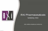 RXi Pharmaceuticals - Jefferies · Second Development Area: Topical Immunotherapy Samcyprone™ - RXi’s second clinical candidate A proprietary topical formulation of diphenylcyclopropenone