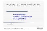 Inspections of Sites of Manufacture of DiagnosticsISO 13485:2003 ( Standard ) – Medical devices – Quality management systems – Requirements for regulatory purposes ISO 14969:2004