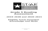 Grade 5 Reading Assessment · reading, writing, and thinking using multiple texts--genres. The student recognizes and analyzes genre-specific characteristics, structures, and purposes