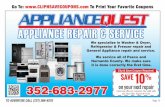 Free Service Call with Repair “A” Refrigerator & Freezer repair and · We specialize in Washer & Dryer, Refrigerator & Freezer repair and General Appliance repair and service.