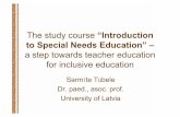 The study course â€œIntroduction to Special Needs Educationâ€‌ 2017-07-28آ  The study course â€œIntroduction