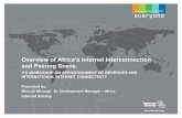 Overview of Africa’s Internet Interconnection and Peering ... · •Based on International traffic capacity (520Gb) and aggregate traffic measured across African IXPs (5.26Gb) its