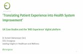â€کTranslating Patient Experience into Health System ... PowerPoint Presentation Author: Paul Howarth