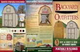 PORTABLE BUILDINGS - Backyard Outfitters | Portable ...utility shed playhouse side porch garage lofted barn barn deluxe cabin deluxe lofted barn cabin size cash price** 36 mo. rto*