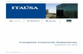 Complete Financial Statements - Amazon S3 · 2018-02-14 · Complete Financial Statements Itaúsa – 2Investimentos Itaú S.A In October 2014, BACEN approved the interest that Itaú