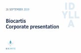 Biocartis Corporate presentation · indirectly, from this presentation or its contents. This presentation includes forward-looking statements that reflect the Company's intentions,