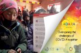 Overcoming the challenges of COVID-19 together · Let’s work together to reach the most vulnerable. The health, wellbeing and education of vulnerable communities is more important