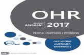 OPTIMIZING CUSTOMER SERVICE OHR 2017 · Leadership Team 3 OHR OVERVIEW Values People, Partners, Progress Mission To recruit and retain a highly skilled and diverse workforce for the