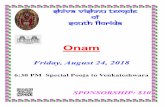 Onam · 2018-07-04 · Onam Friday, August 24, 2018 6:30 PM Special Pooja to Venkateshwara SPONSORSHIP: $10. Shiva Vishnu Temple SO uth . Author: Ram Narasimhan Created Date: 7/1/2018