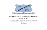 BELMONT HIGH SCHOOL YEAR 11 ASSESSMENT BOOKLET 2018 · Work program in ethical scholarship. ... criteria and marking guidelines) will be supplied in a formal task notification at