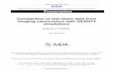 Comparison of test beam data from imaging calorimeters ... · AIDA-SLIDE-2015-033 AIDA Advanced European Infrastructures for Detectors at Accelerators Presentation Comparison of test