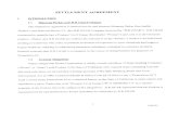SETTLEMENT AGREEMBNT...I. INTRODUCTION 1.1 Maureen Parker and JLR Gear Comoanv This Settlement Agreement is entered into by and between Maureen Parker (hereinafter..Parker") and National