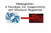 Hemoglobin · 2017-09-22 · After this lecture you will have learned: •The Similiarities and differences of oxygen binding to myoglobin vs hemoglobin •How Hemoglobin is able