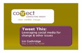 Guthridge Tweet This for ACMP May 2011 · Leveraging social media for change & other issues Liz Guthridge May 3, 2011 for ACMP . 2 Topics ! What? ... • On LinkedIn? • On Facebook?