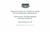 Governance, Policy and Procedures Manual · Governance, Policy and Procedures Manual (GPPM) Ontario Volleyball Association (OVA) December 2015 - 3 4.5 ANNUAL EXECUTIVE DIRECTOR PERFORMANCE