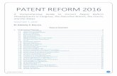 PATENT REFORM 2016 - LAIPLA · © 2016 Andrew S. Baluch 1 PATENT REFORM 2016 A Comprehensive Guide to Current Patent Reform Developments in Congress, the Executive Branch, the Courts,