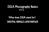DSLR Photography Basics - 2019-11-27آ  DSLR Photography Basics M-101 Lab What does DSLR stand for? DIGITAL