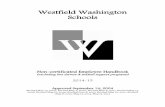 Westfield Washington Schools · Westfield Washington Schools Non-certificated Employee Handbook (excluding bus drivers & student support programs) 2014-15 Approved September 14, 2004