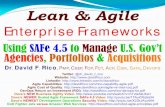 Lean & Agile Enterprise Frameworksdavidfrico.com/rico18t.pdf · 2018-05-23 · Lean & Agile FRAMEWORK? Frame-work (frām'wûrk') A support structure, skeletal enclosure, or scaffolding