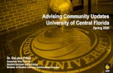 Advising Community Updates University of Central Florida · Academic Advising (AAT 101) Academic Advising Essentials (AAT 102) Student Records 1 (SR 201W) Student Records 2 (SR 202W)