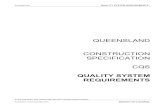 QUEENSLAND CONSTRUCTION SPECIFICATION CQS · 2015-03-04 · construction specification cqs quality system requirements . contract no. quality system requirements ... cqs12 control