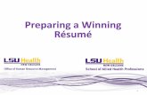 Preparing a Winning RésuméResume Writing and Interviewing Author: tgunal Created Date: 8/27/2019 1:52:38 PM ...