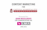 CONTENT MARKETING · CONTENT MARKETING FOR. AGENDA 1. Introduction 2. Ten points to get you started 3. Dispelling the fear of writing. INTRODUCTION. KING CONTENT IS. TEN POINTS TO