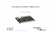 artnet dmx mux 24 english · 2020-06-18 · ArtNet-DMX Mux24 2 Description The ArtNet-DMX Mux24 has 16 digital inputs and 8 additional inputs which are adaptable analog or digital.