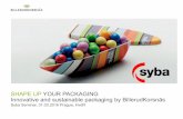 SHAPE UP YOUR PACKAGING Innovative and sustainable ... · PLASTIC TRAY . 250µ . plastic in thermo film 70 µ plastic in top film FIBREFORM BENEFITS: ... Syba Seminar 31.03.2016 HvdR