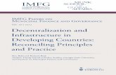 N&. 01 • 2304 Decentralization and Infrastructure in ......Reconciling Principles and Practice Decentralization and Infrastructure in Developing Countries: Reconciling Principles