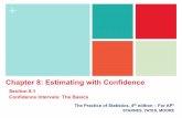 Chapter 8: Estimating with Confidence€¦ · +Section 8.1 Confidence Intervals: The Basics After this section, you should be able to… " INTERPRET a confidence level " INTERPRET