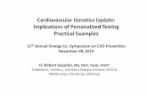 Cardiovascular Genetics Update: Implications of ... · cardiovascular disease such as stroke, peripheral artery disease and arterial aneurysms.”- Holdt and Teupser et al. Arterioscler