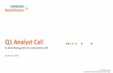 Q1 Analyst Call...Clinical decision support system based •Integrates relevant data to facilitate diagnostics and therapy decisions along clinical pathways •Supports personalized