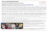 Newsletter of the Department of Mathematics and Statistics, UMBC · 2012-09-04 · News@Math&Stat. Department of Mathematics and Statistics . University of Maryland, Baltimore County