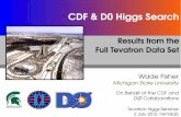 CDF & D0 Higgs Search...CDF & D0 Higgs Search Results from the Full Tevatron Data Set Wade Fisher Michigan State University On Behalf of the CDF and 2 The 2nd Half of Today's Presentation