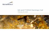 February 20, 2015...Delivering on our strategy Achieved $524M in savings1 and lowered AISC2 10% to $1,002/oz Delivered over 4.8 Moz of attributable gold production offsetting divestments