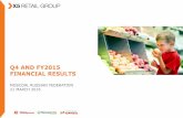 Q4 AND FY2015 FINANCIAL RESULTS · 2016-03-23 · Q4 AND FY2015 FINANCIAL RESULTS MOSCOW, RUSSIAN FEDERATION 21 MARCH 2016 . 2 his presentation does not constitute or thform part