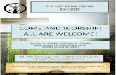 OME AND WORSHIP! ALL ARE WEL OME! April 2019.pdf · disciple (follower) of Jesus. The book “A Long Obedience in the Same Direction—discipleship in an instant society” along