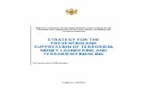 STRATEGY FOR THE PREVENTION AND SUPPRESSION OF … · Citizens and values of Montenegro protected against terrorism, money laundering and terrorism financing. Montenegro has built
