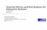 Security Metrics and Risk Analysis for Enterprise Systems · 2017-10-10 · About NIST • Part of the U.S. Department of Commerce • Charter for public and private sectors • Non-regulatory