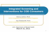 Integrated Screening and Interventions for COD Consumers Health... · •Em. lp ayo . recovery recovery perspective • Plan for . cognitive cognitive and . ... When triggers cause