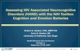 Assessing HIV Associated Neurocognitive Disorders (HAND) with … · 2017-10-13 · Assessing HIV Associated Neurocognitive Disorders (HAND) with the NIH Toolbox Cognition and Emotion
