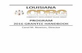 LOUISIANA Grantee Handbook...CONTACT INFORMATION Mailing Address: Division of Administration Office of Community Development P. O. Box 94095 Baton Rouge, Louisiana 70804‐9095 Physical