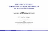 STAT/SOC/CSSS 221 Statistical Concepts and Methods for the ... · Levels of Measurement Christopher Adolph Department of Political Science and Center for Statistics and the Social