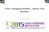 Color changing textiles : Active and Color changing textiles : Flexible displays â€¢ Emissive Flexible