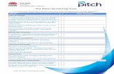 The Pitch Screening Tool...The Pitch Screening Tool The Pitch Review Committee to use the below criteria when assessing SLHD The Pitch applications. For each section, please tick (