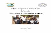 Ministry of Education Liberia Inclusive Education Policymoe-liberia.org/wp...Inclusive-Education-Policy.pdf · 6 Resource Teacher: A teacher who is trained in special and inclusive
